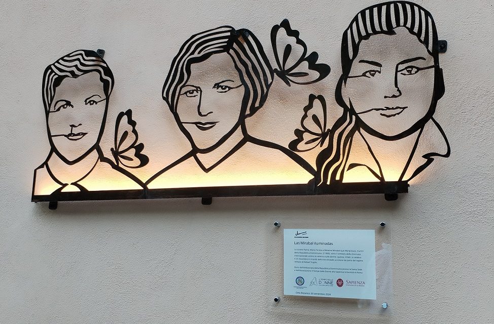 All’Orto Botanico della Sapienza la scultura intitolata alle sorelle “Mariposas” Mirabal, simbolo mondiale della lotta contro la violenza sulle donne