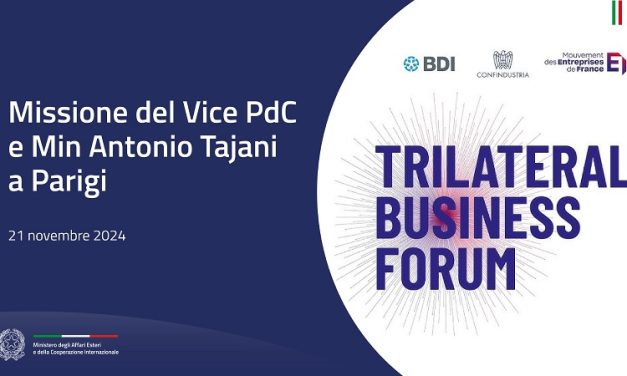 Il Ministro Tajani al VI Business Forum Trilaterale a Parigi