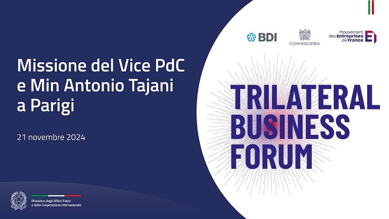 Il Ministro Tajani al VI Business Forum Trilaterale a Parigi